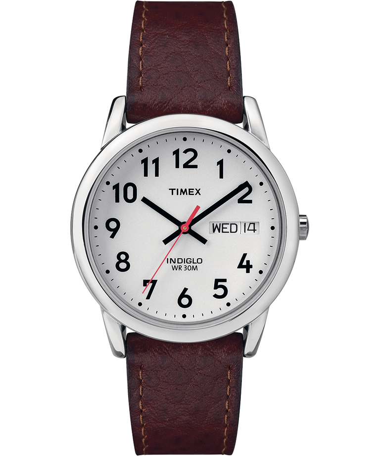 Easy Reader Day Date 35mm Leather Strap Watch