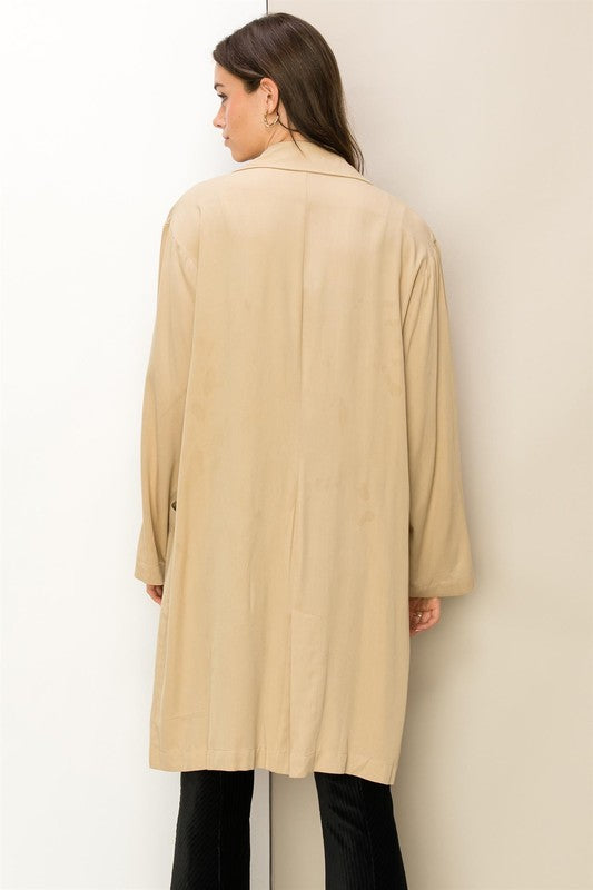 Hyfve Button-Front Oversized Lightweight Coat