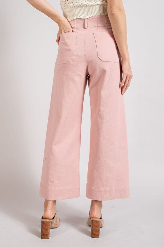 ee:some Soft Washed Wide Leg Pants