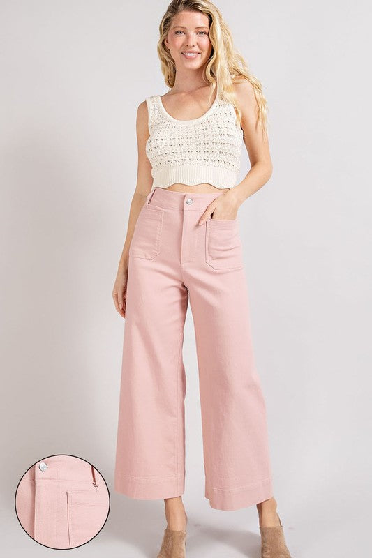 ee:some Soft Washed Wide Leg Pants