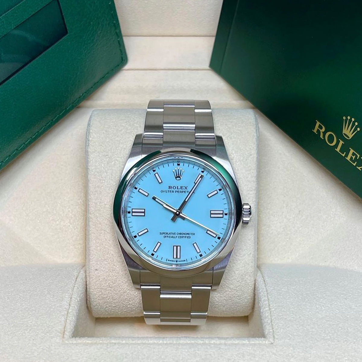 Oyster Perpetual 36, Turquoise blue dial, 36mm, Oystersteel, photo 2