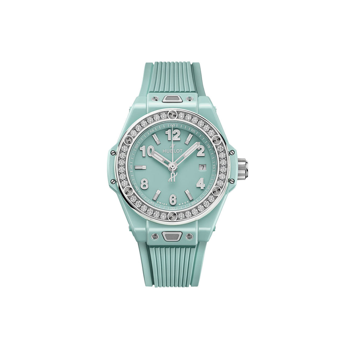 Unworn Big Bang One Click Mint Green Ceramic Diamonds 33, 485.GS.5271.RX.1204