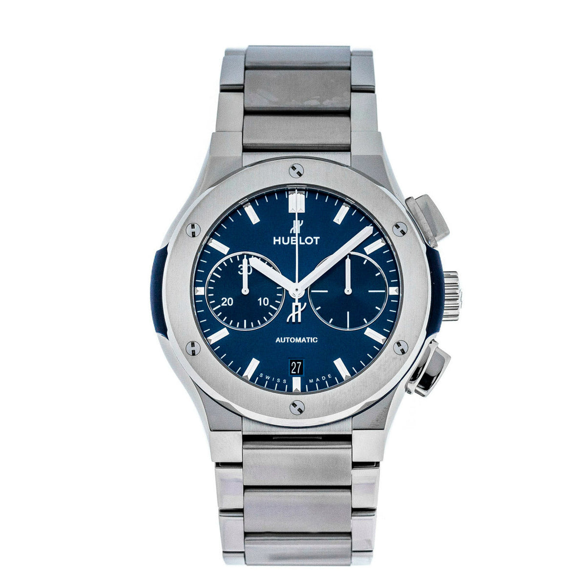 Classic Fusion Blue Chronograph Titanium Bracelet 45mm