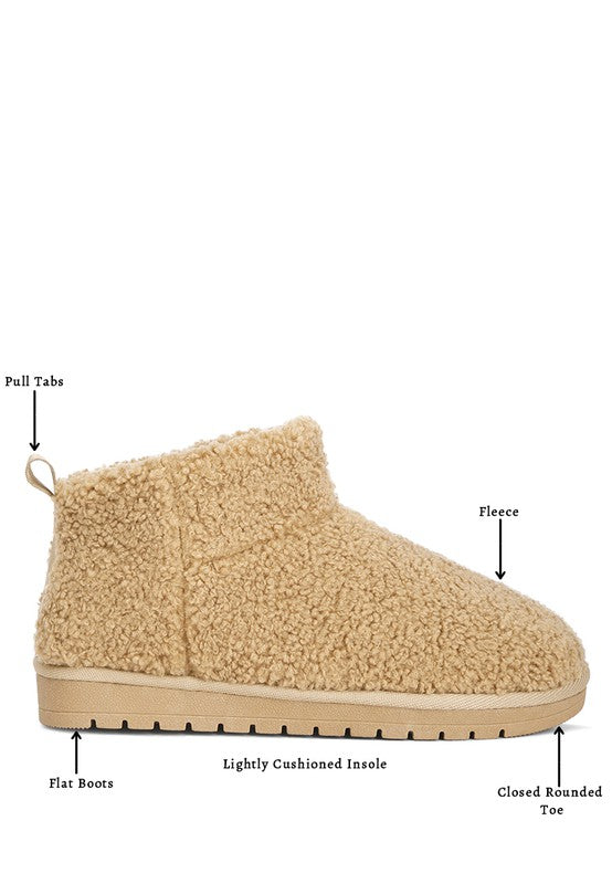 Anatole Fleece Exterior Fluffy Boots/Slippers