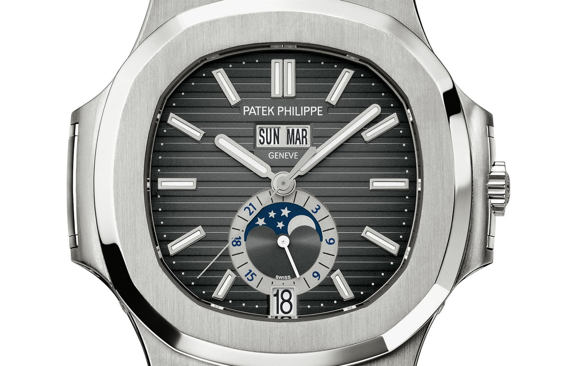 Nautilus Annual Calendar, Moon Phases Watch, Stainless Steel, 40,5 mm, photo 3