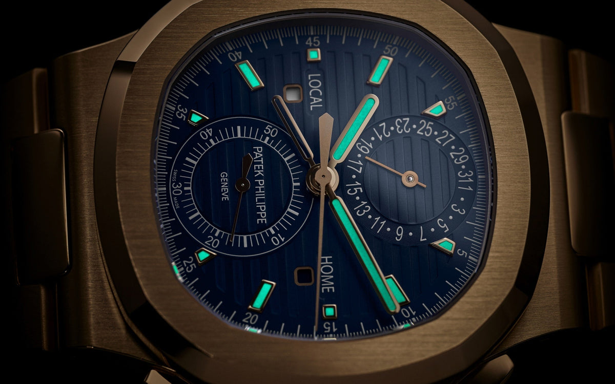 Nautilus Travel Time Chronograph Watch, 18k Rose Gold, 40,5 mm, photo 7
