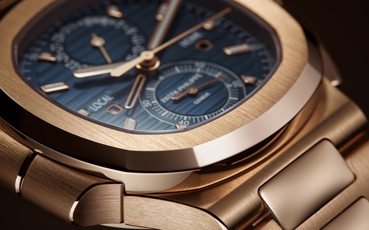 Nautilus Travel Time Chronograph Watch, 18k Rose Gold, 40,5 mm, photo 5