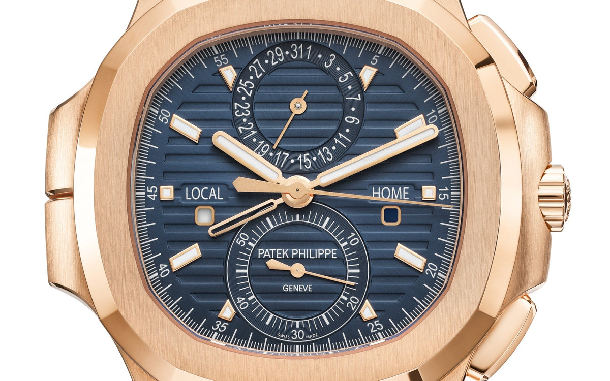 Nautilus Travel Time Chronograph Watch, 18k Rose Gold, 40,5 mm, photo 3
