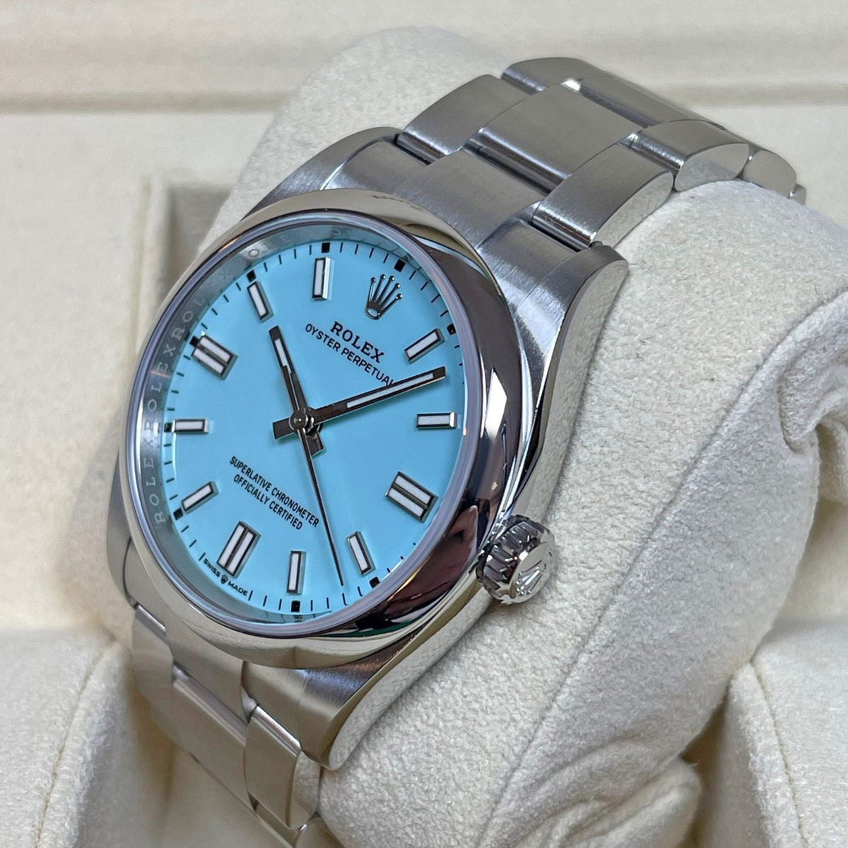 Oyster Perpetual 36, Turquoise blue dial, 36mm, Oystersteel, photo 7