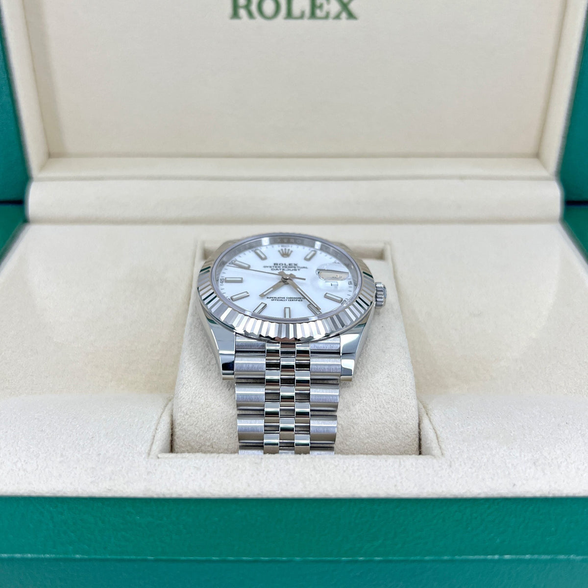 Datejust 41 Oystersteel and 18K White Gold 41 mm White Dial, photo 3