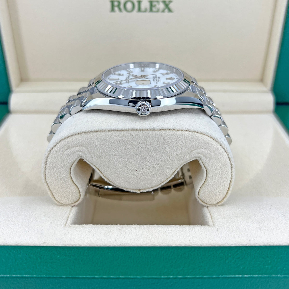 Datejust 41 Oystersteel and 18K White Gold 41 mm White Dial, photo 4