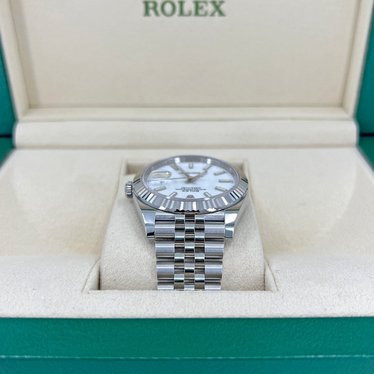 Datejust 41 Oystersteel and 18K White Gold 41 mm White Dial, photo 5