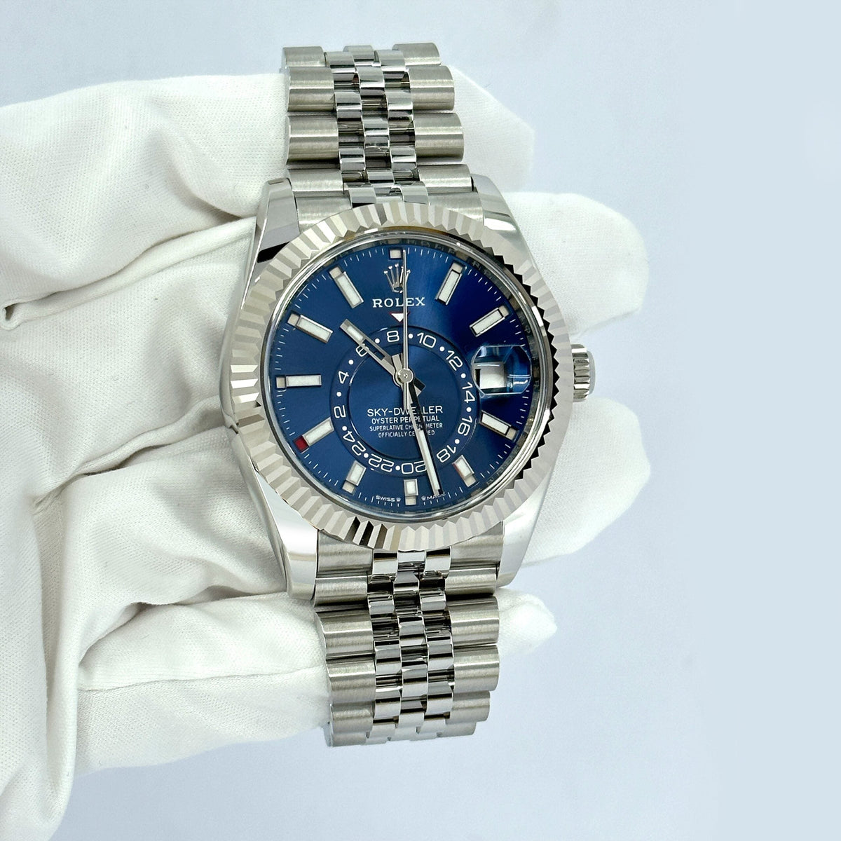 Sky-Dweller, 42mm, Oystersteel and 18k White Gold, Blue, Jubilee, photo 12