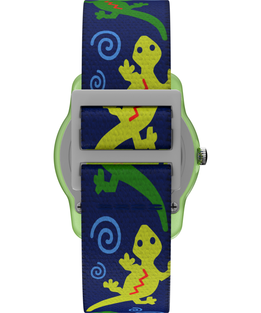 TIMEX TIME MACHINES® 29mm Green Gecko Elastic Fabric Kids Watch, photo 3