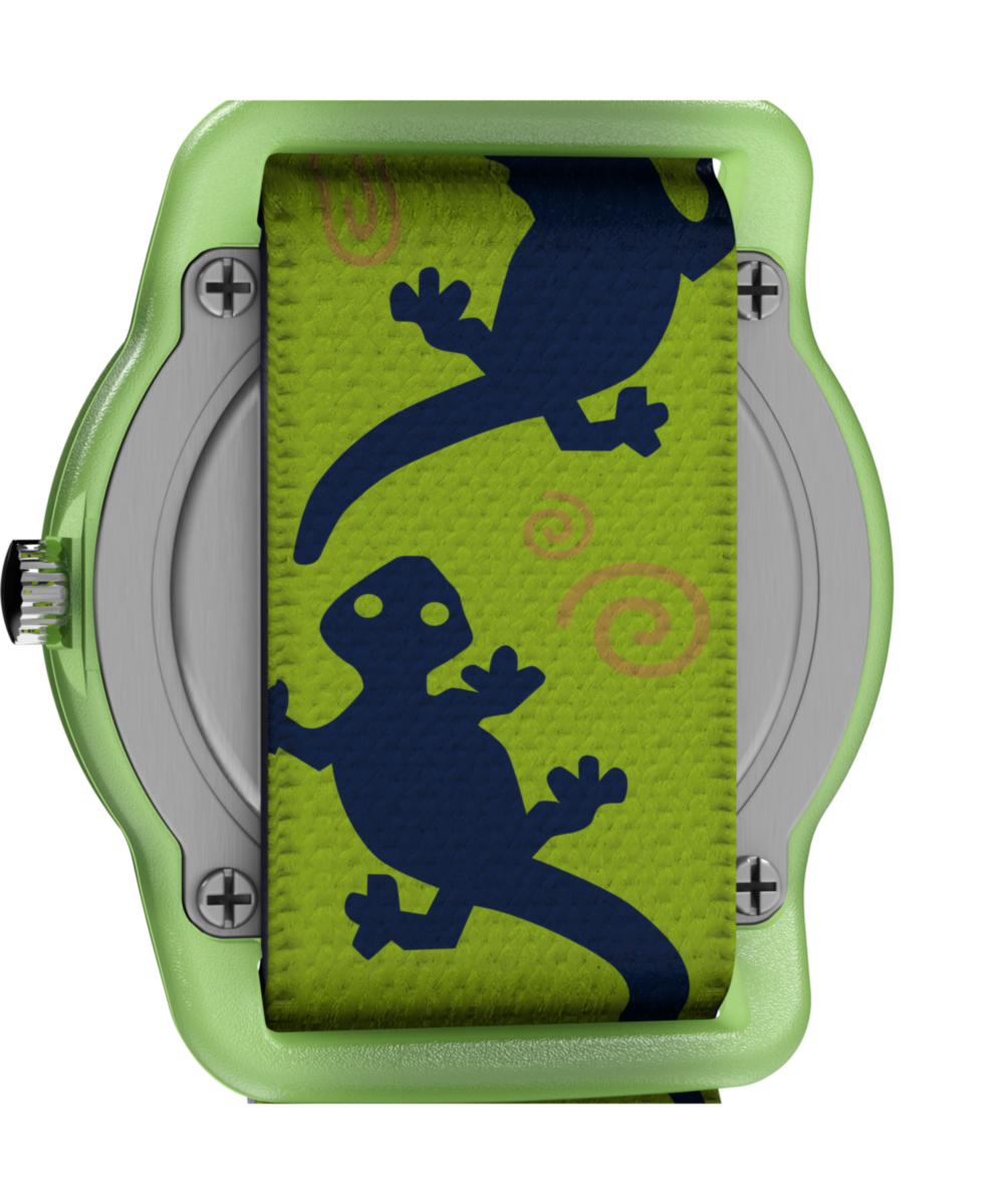 TIMEX TIME MACHINES® 29mm Green Gecko Elastic Fabric Kids Watch, photo 4