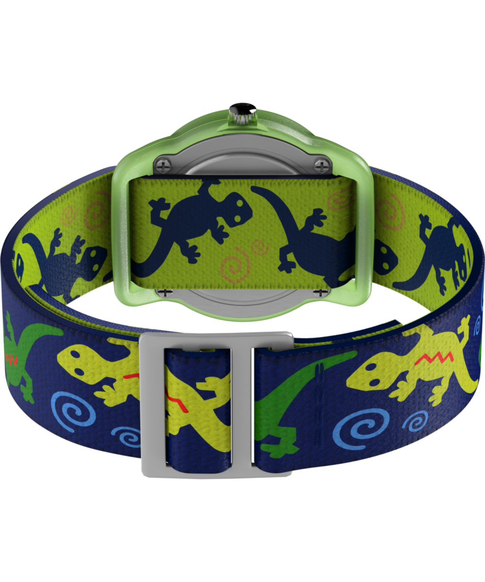 TIMEX TIME MACHINES® 29mm Green Gecko Elastic Fabric Kids Watch, photo 5