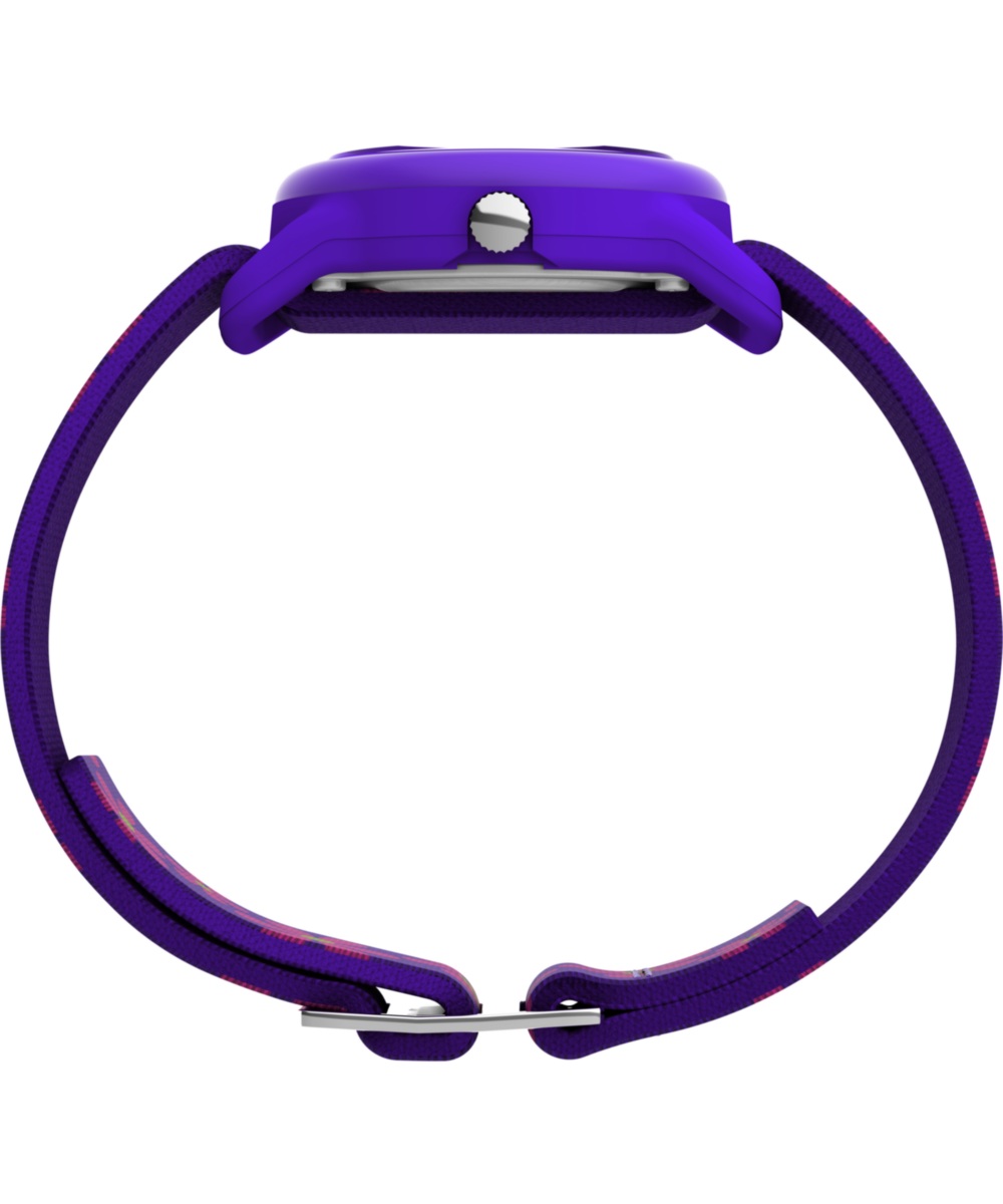 TIMEX TIME MACHINES® 29mm Purple Floral Elastic Fabric Kids Watch, photo 2