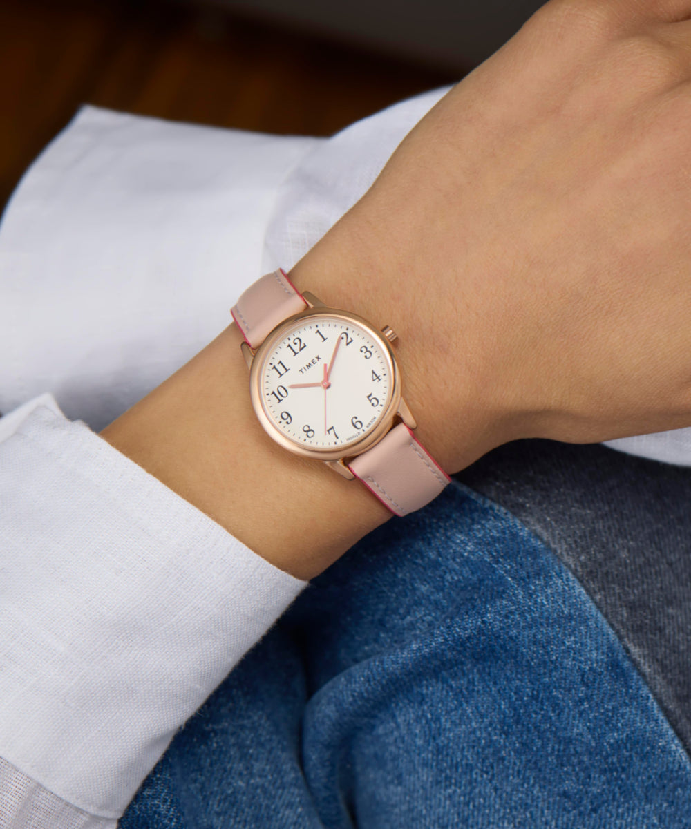 Easy Reader® Color Pop 30mm Leather Strap Watch, photo 2