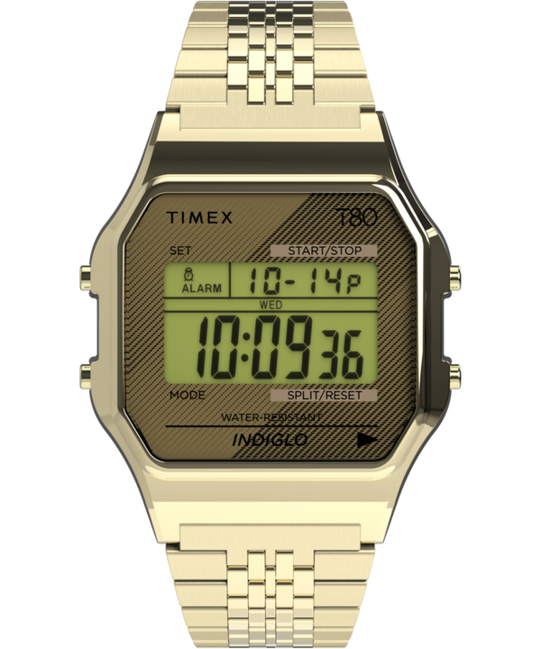 Timex T80 34mm Stainless Steel Bracelet Watch