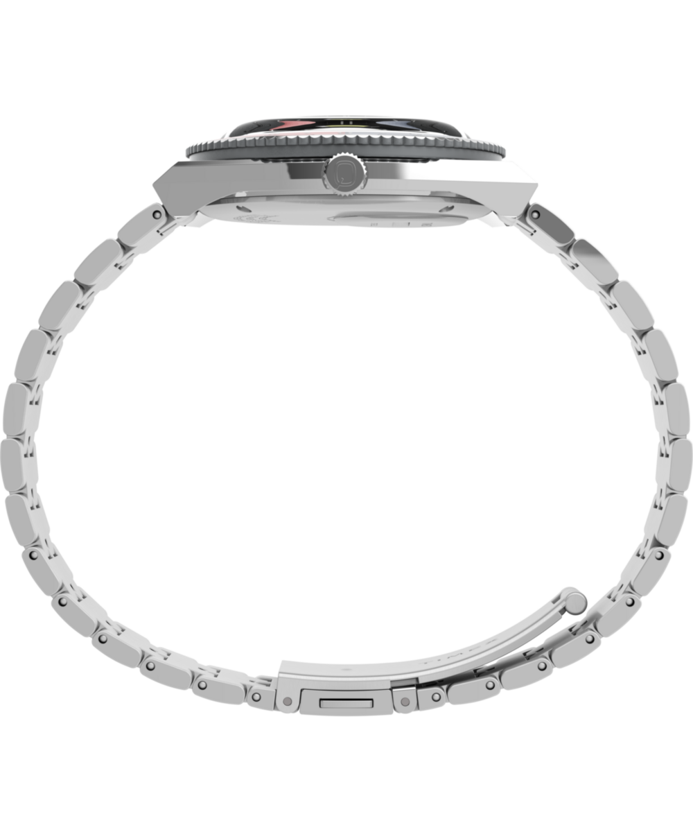 Q Timex GMT 38mm Stainless Steel Bracelet Watch, photo 2