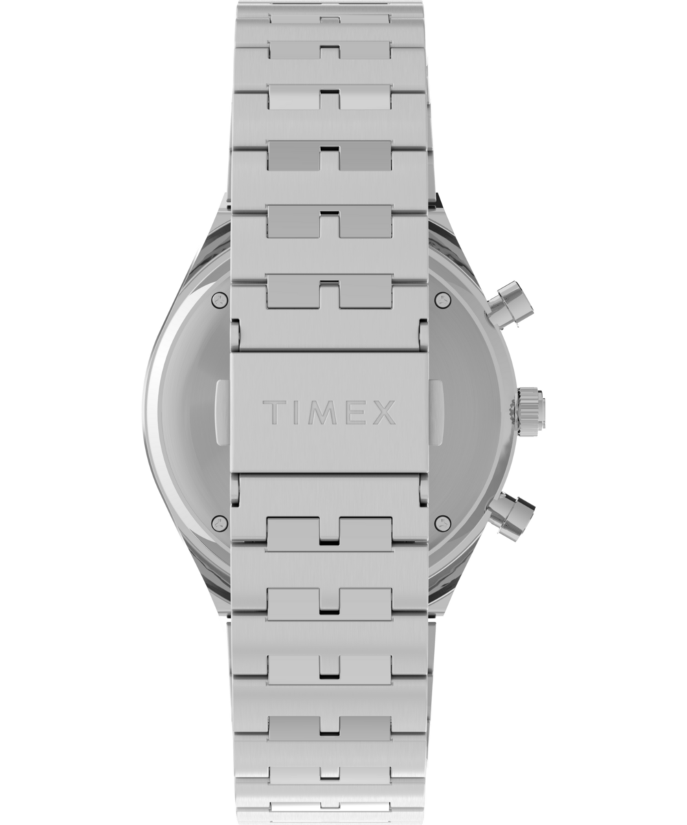 Q Timex Chronograph 40mm Stainless Steel Bracelet Watch, photo 3
