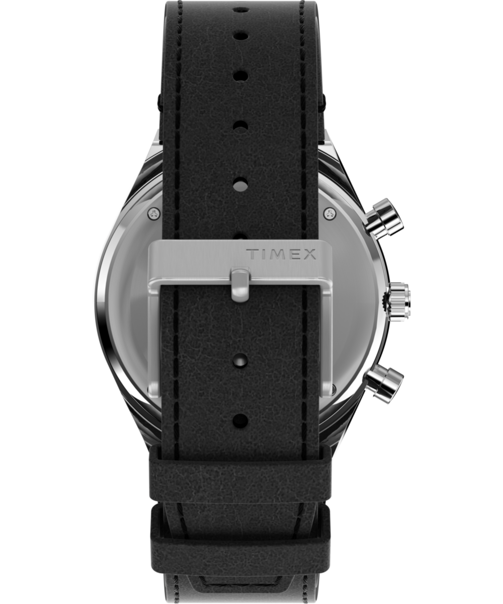 Q Timex Chronograph 40mm Leather Strap Watch, photo 3