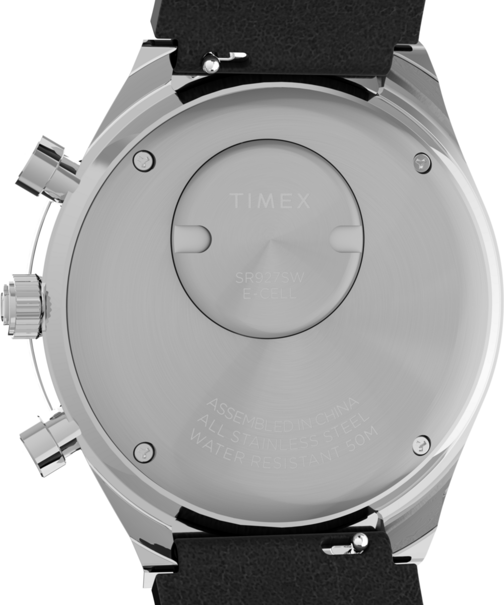 Q Timex Chronograph 40mm Leather Strap Watch, photo 4