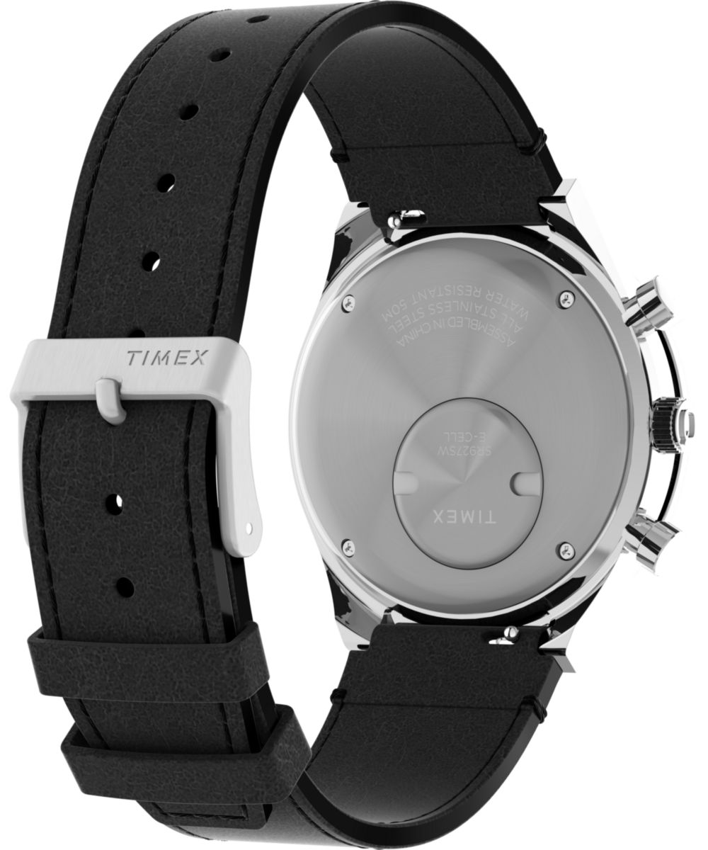 Q Timex Chronograph 40mm Leather Strap Watch, photo 5