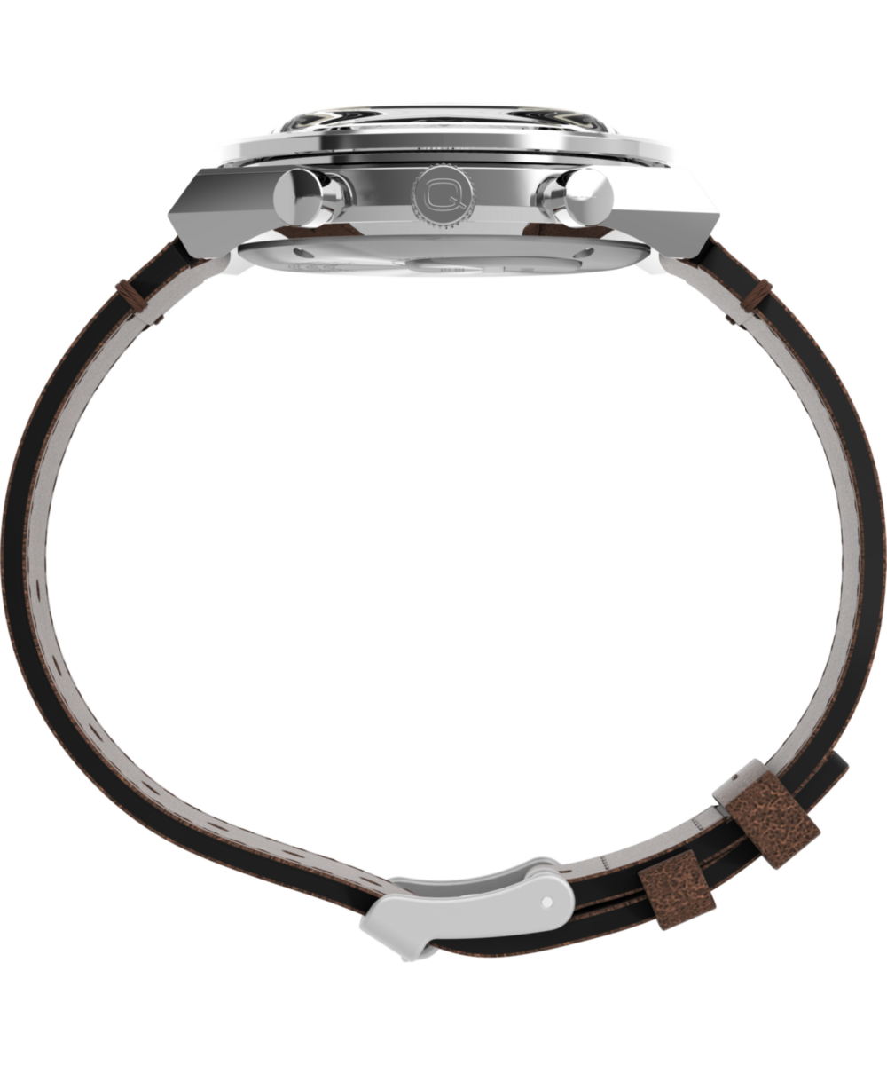 Q Timex Chronograph 40mm Leather Strap Watch, photo 2