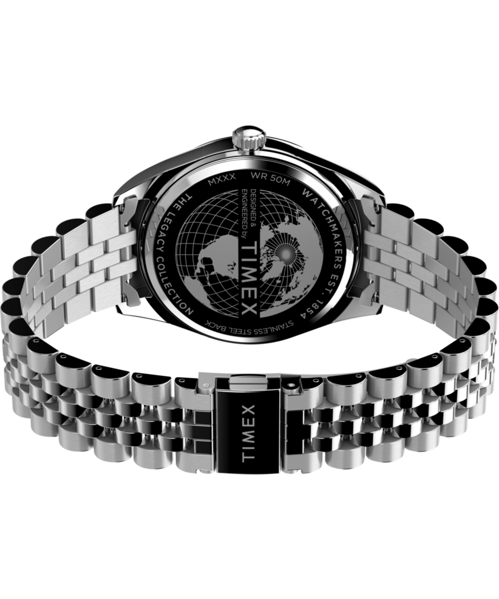 Timex Legacy Day and Date 41mm Stainless Steel Bracelet Watch, photo 5