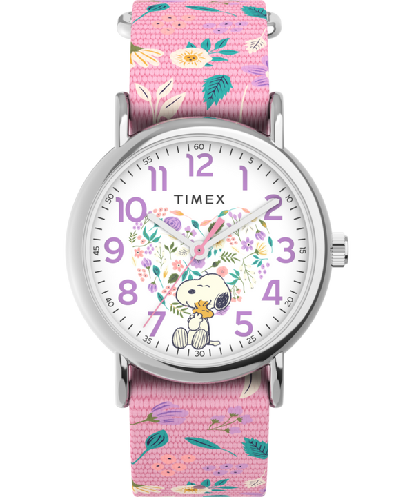 Peanuts® x Timex Weekender In Bloom 38mm Fabric Strap Watch