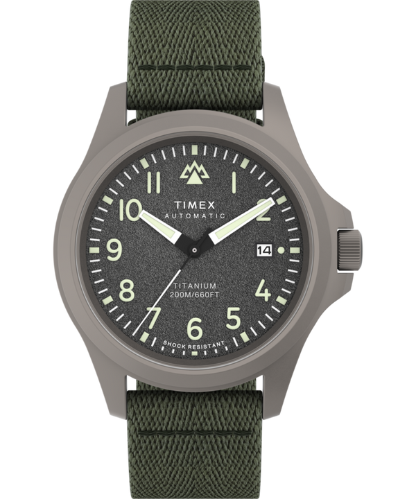 Expedition® Field Post Titanium Automatic 41mm Recycled Fabric Strap Watch
