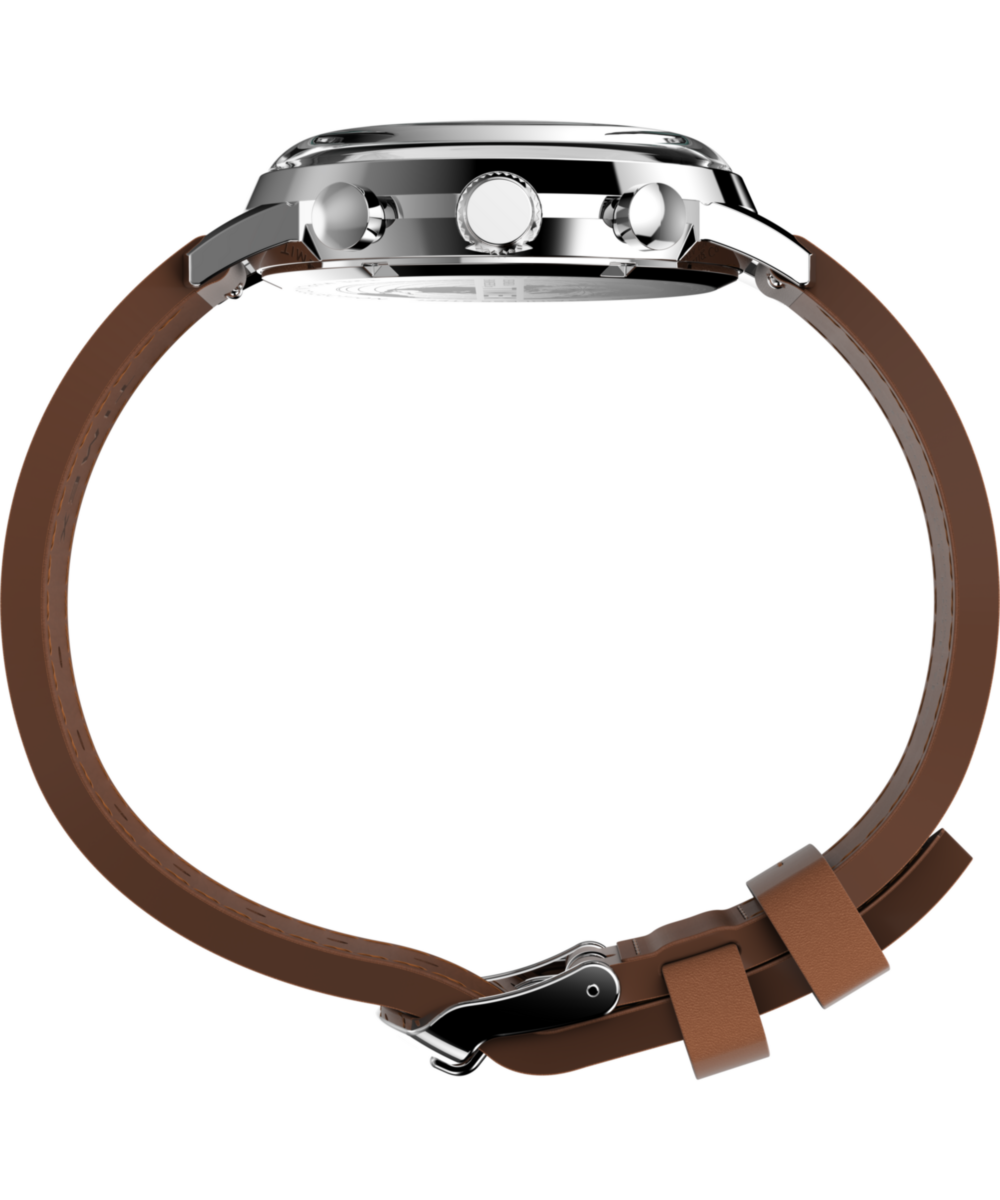 Marlin® Chronograph Tachymeter 40mm Leather Strap Watch, photo 2