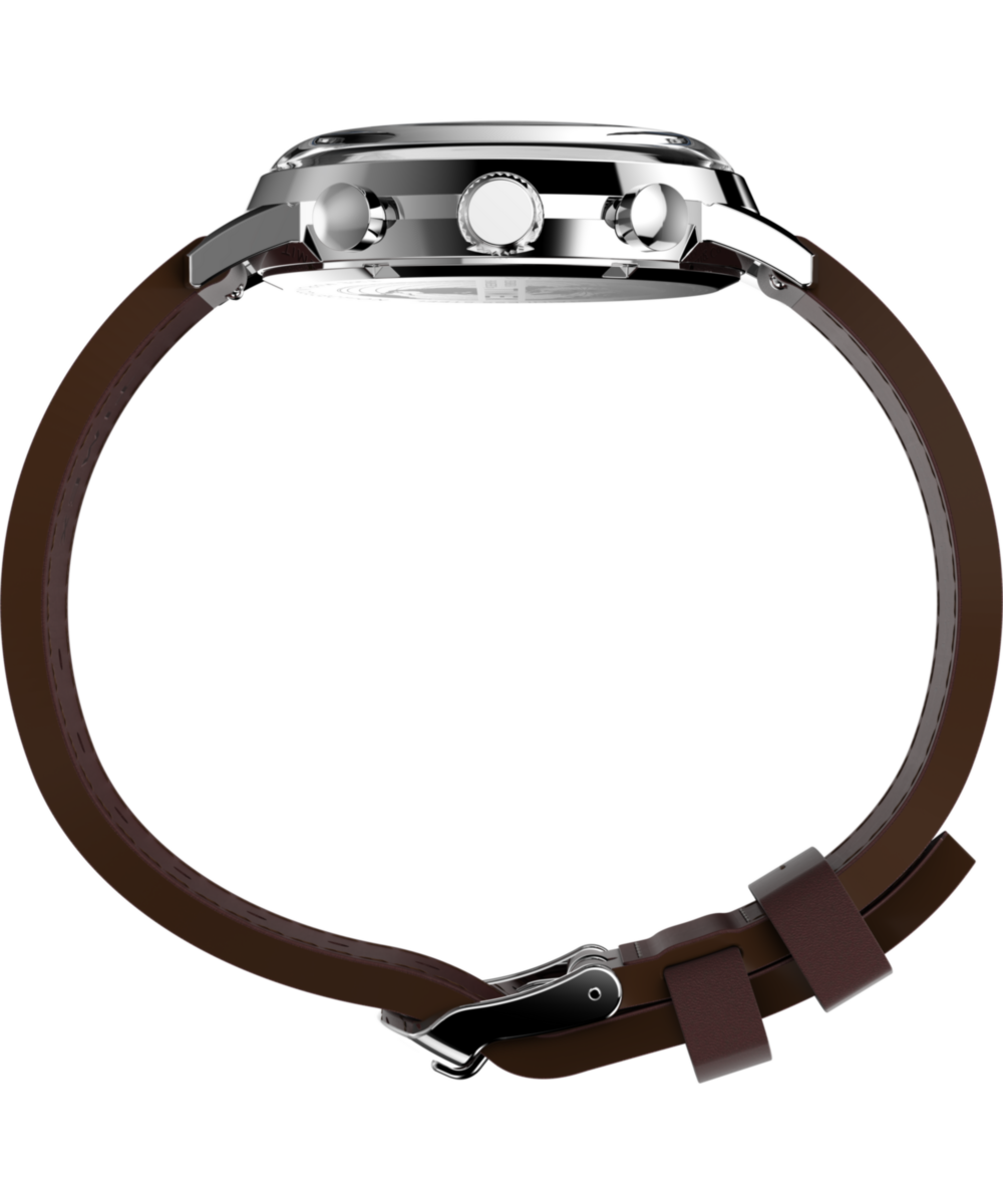 Marlin® Chronograph Tachymeter 40mm Leather Strap Watch, photo 2