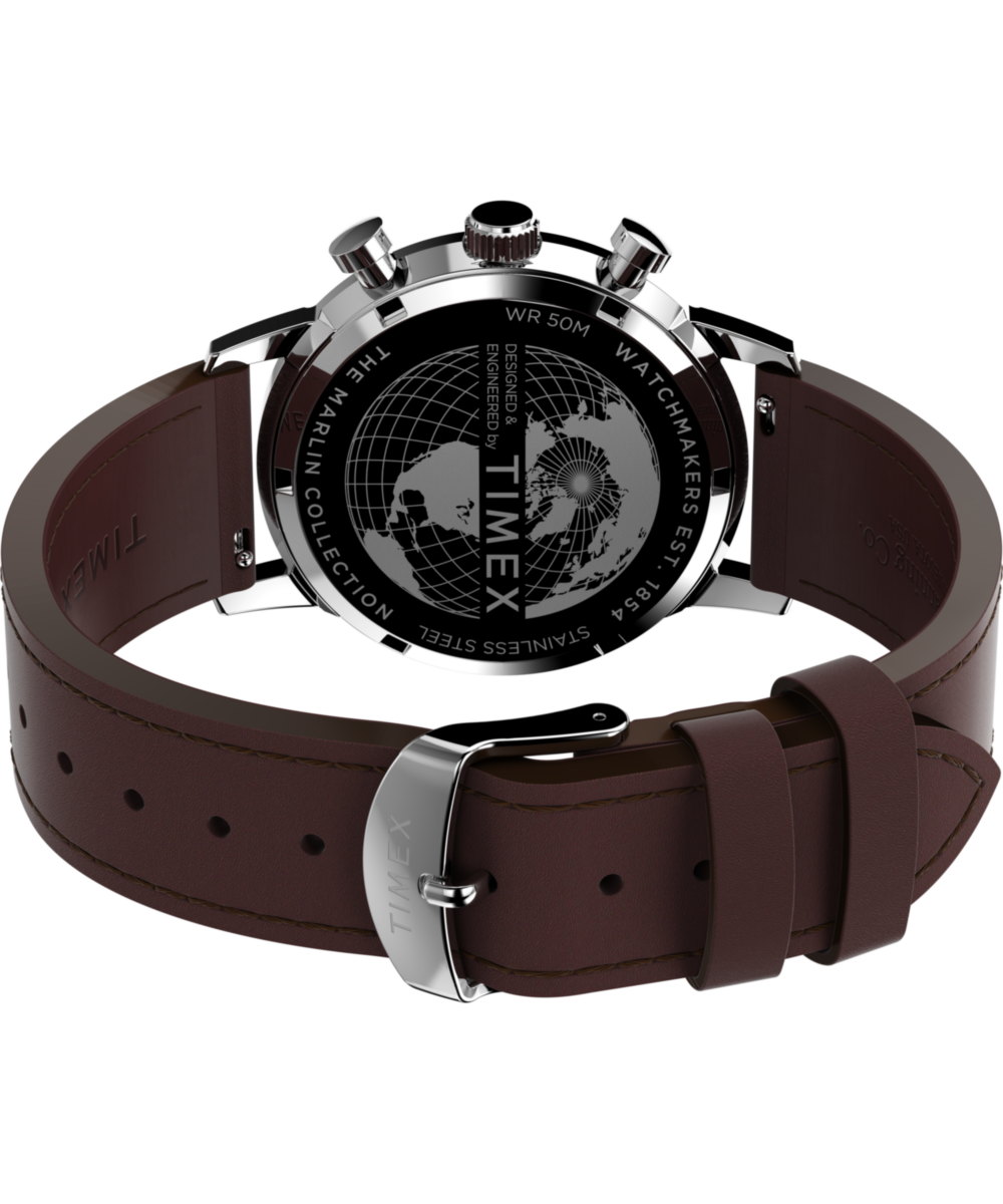 Marlin® Chronograph Tachymeter 40mm Leather Strap Watch, photo 5