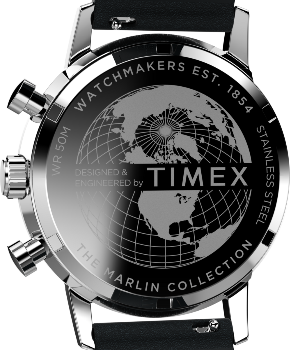 Marlin® Chronograph Tachymeter 40mm Leather Strap Watch, photo 4