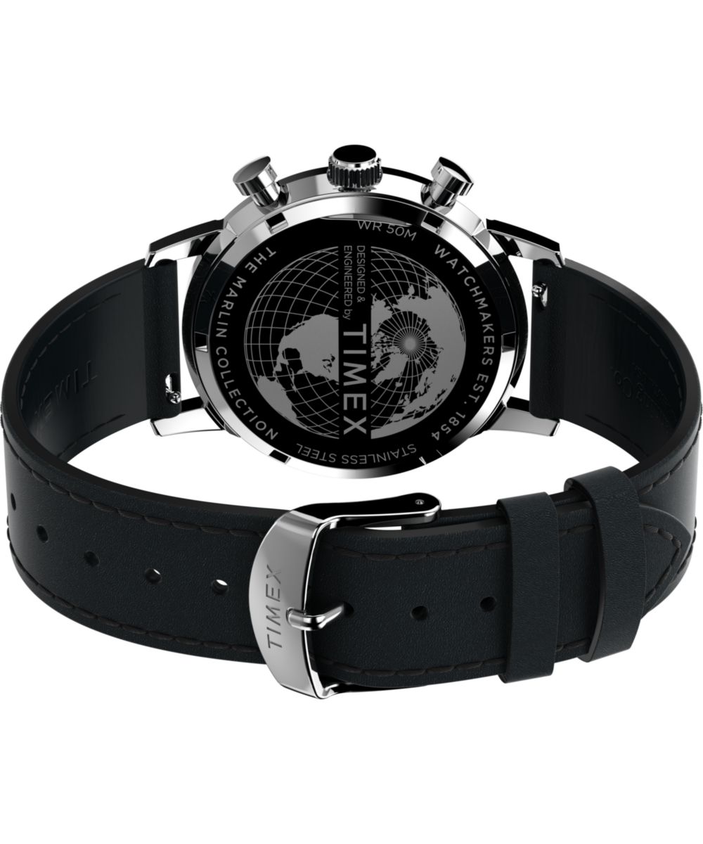 Marlin® Chronograph Tachymeter 40mm Leather Strap Watch, photo 5