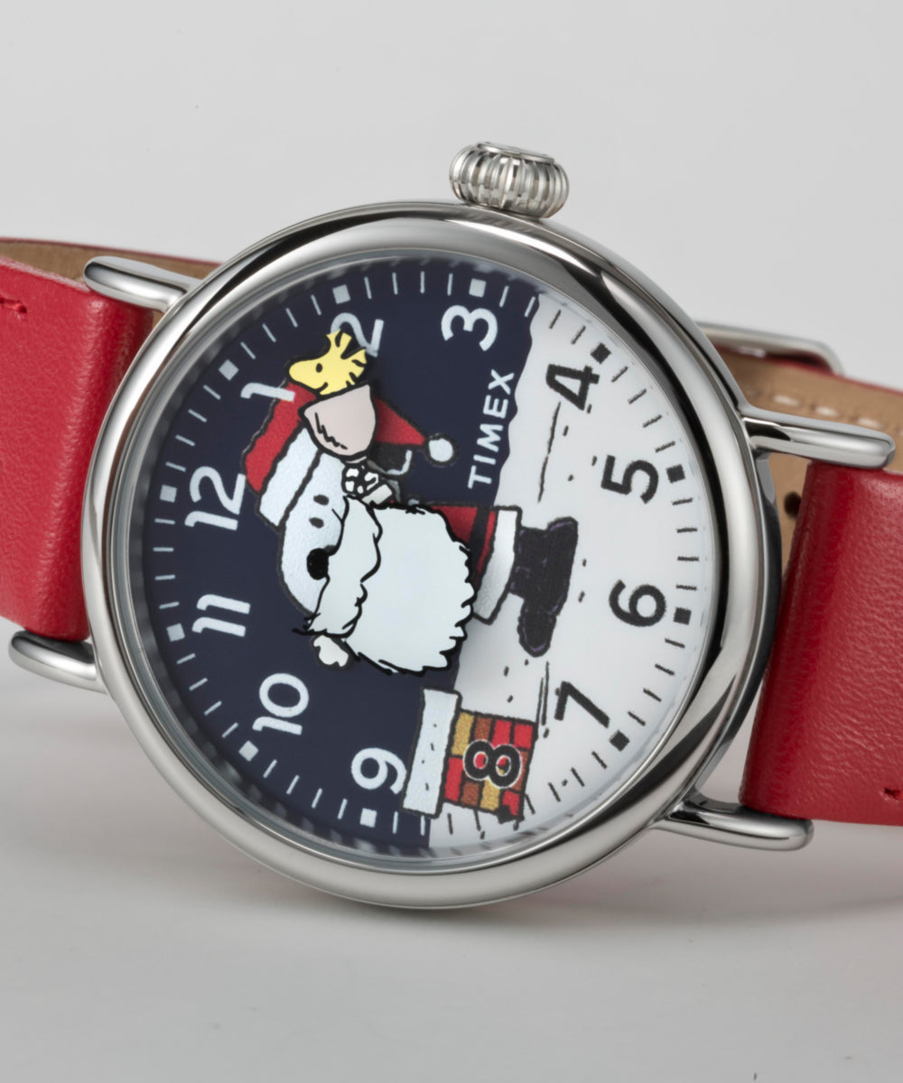 Peanuts® x Timex Standard Snoopy Santa 40mm Leather Strap Watch, photo 6