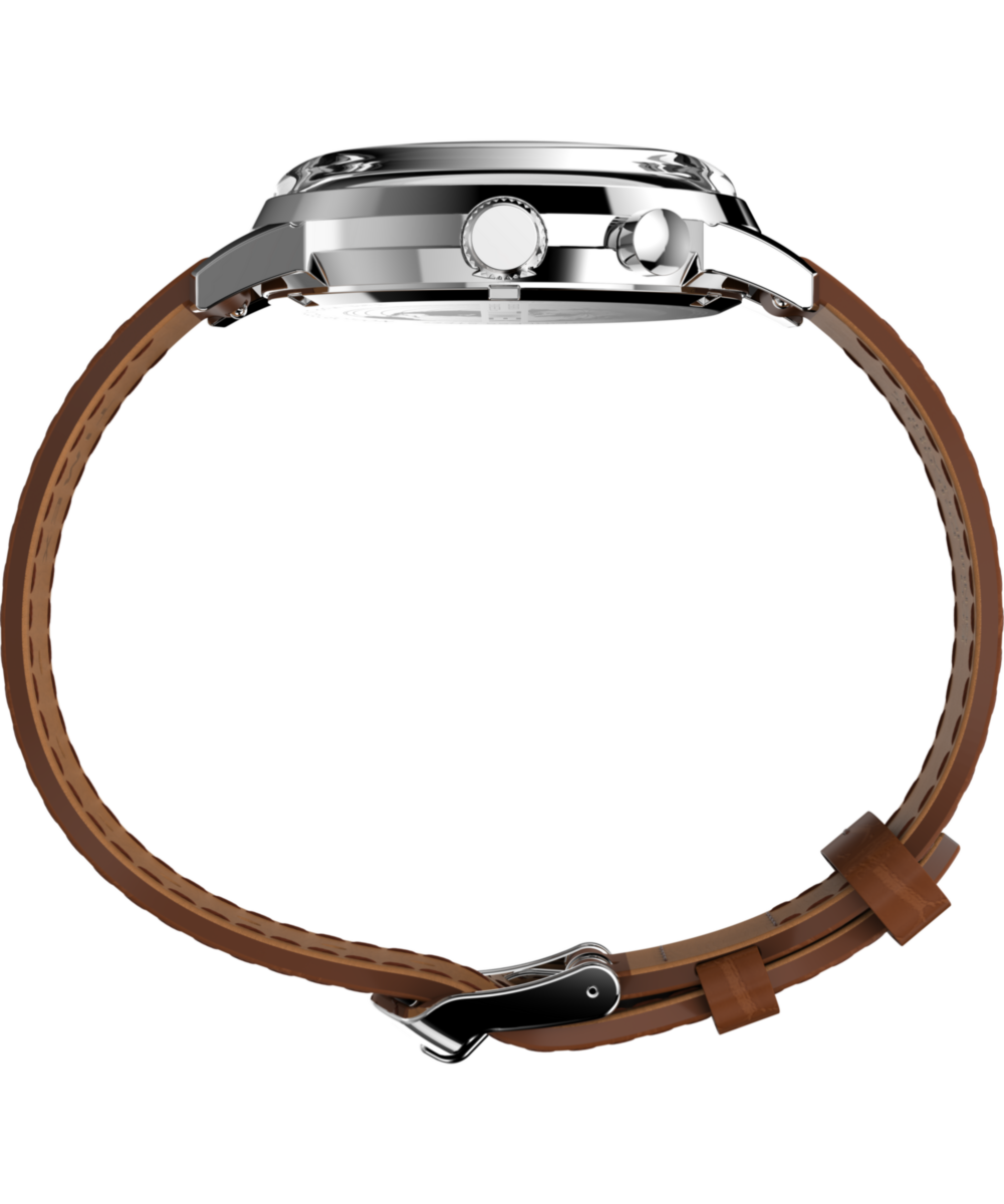 Marlin® Moon Phase 40mm Leather Strap Watch, photo 2