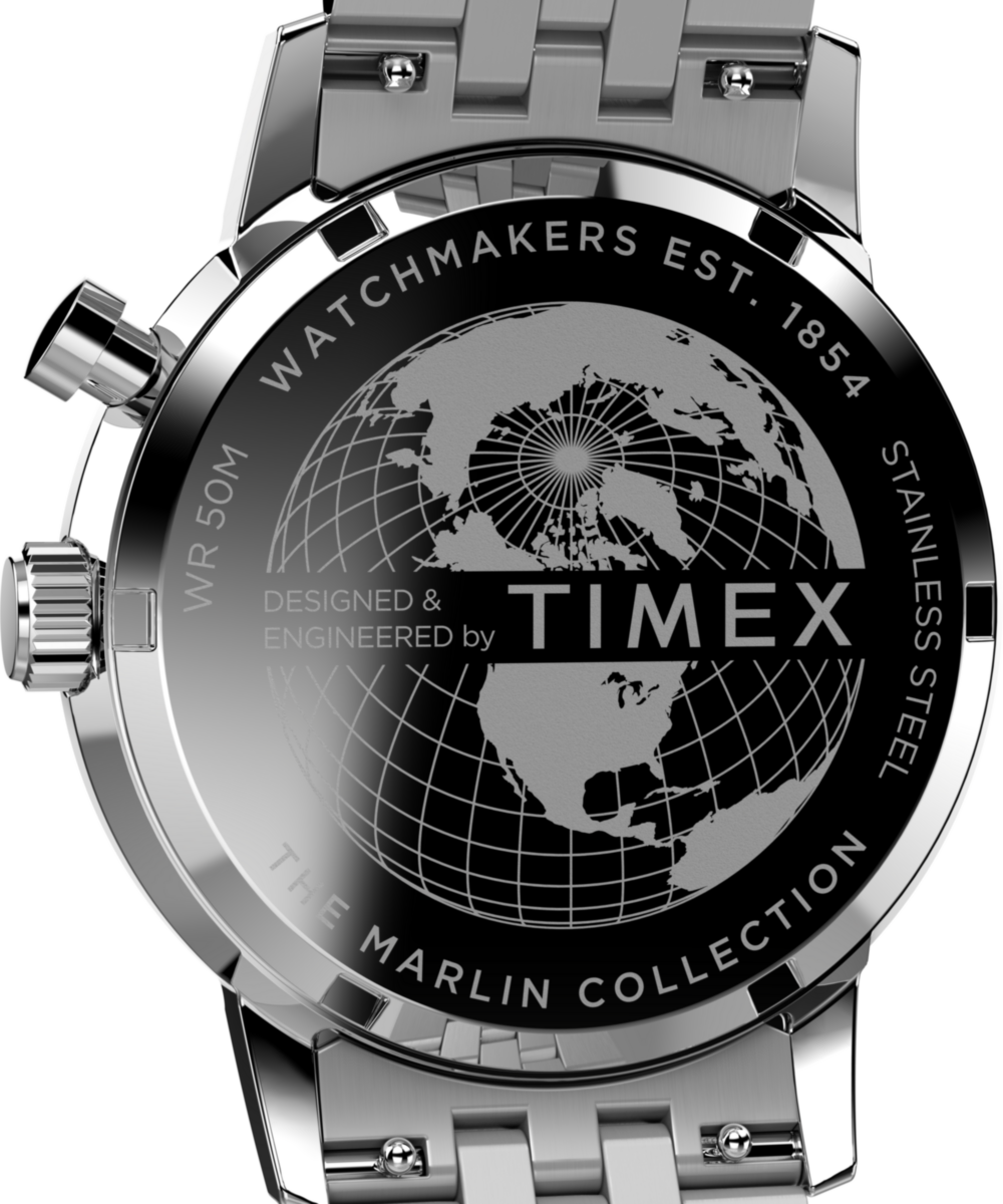 Marlin® Moon Phase 40mm Stainless Steel Bracelet Watch, photo 4
