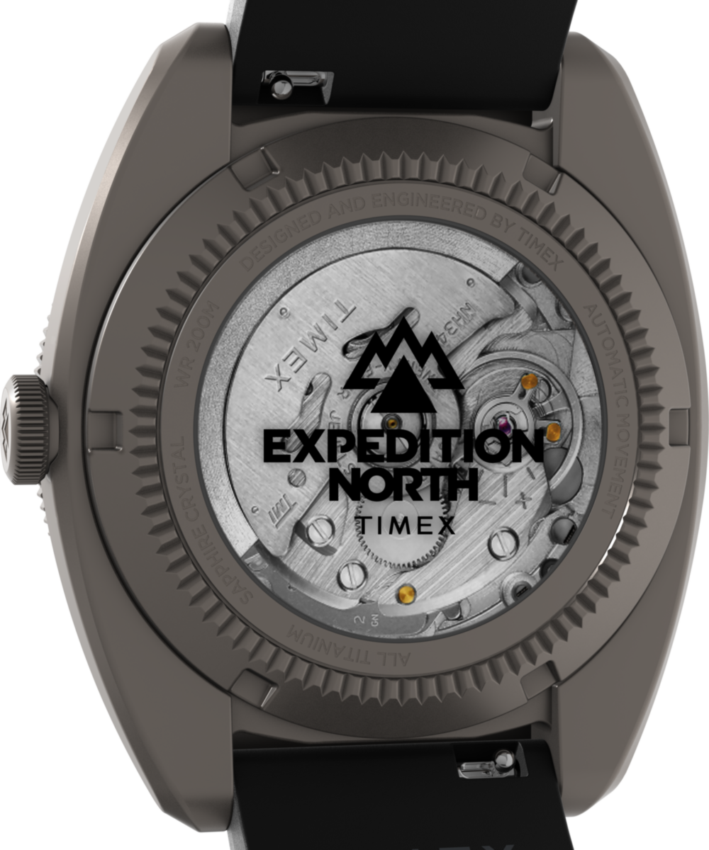Expedition® Pioneer Titanium Automatic GMT 41mm Silicone Strap Watch, photo 6