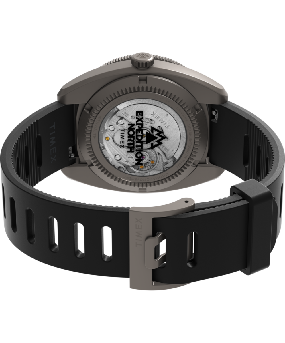 Expedition® Pioneer Titanium Automatic GMT 41mm Silicone Strap Watch, photo 7
