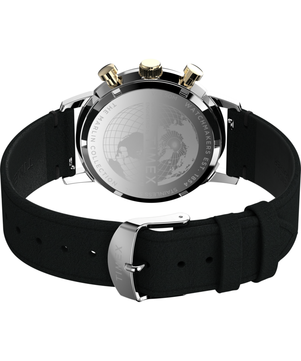 Marlin® Chronograph Tachymeter 40mm Leather Strap Watch, photo 6