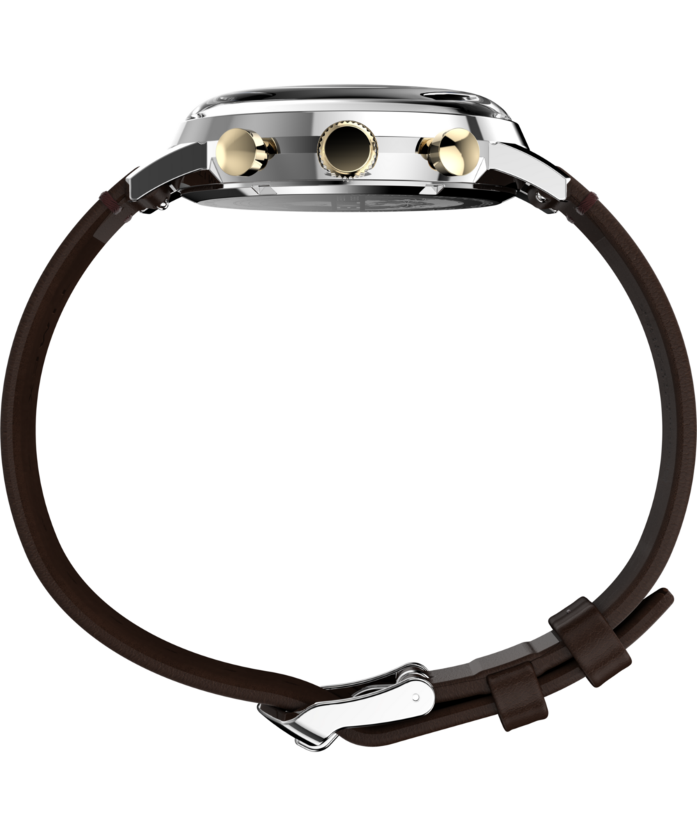 Marlin® Chronograph Tachymeter 40mm Leather Strap Watch, photo 4