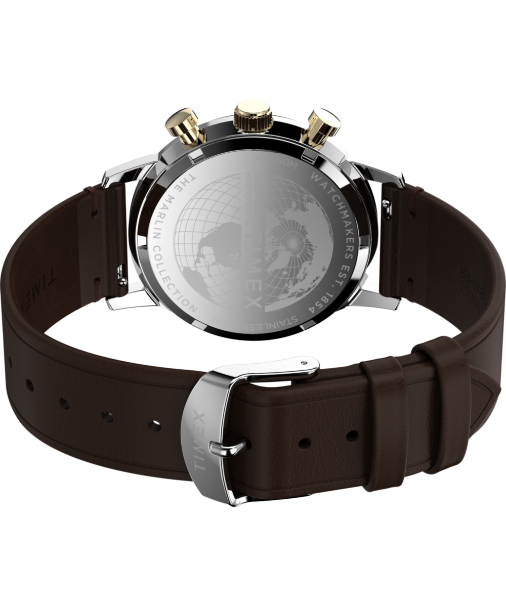 Marlin® Chronograph Tachymeter 40mm Leather Strap Watch, photo 7