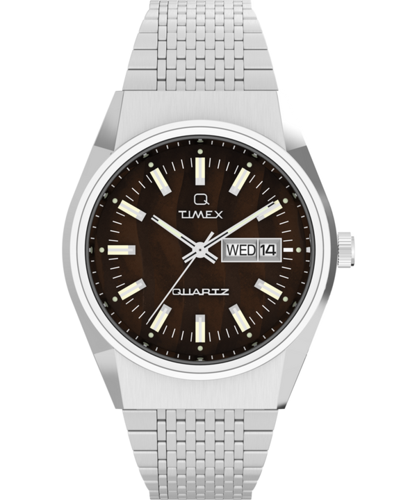 Q Timex® Falcon Eye 38mm Stainless Steel Bracelet Watch