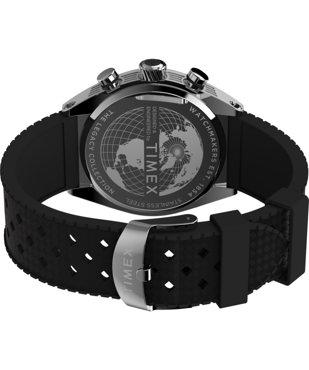 Timex Legacy Tonneau Chronograph 42mm Synthetic Rubber Strap Watch, photo 5
