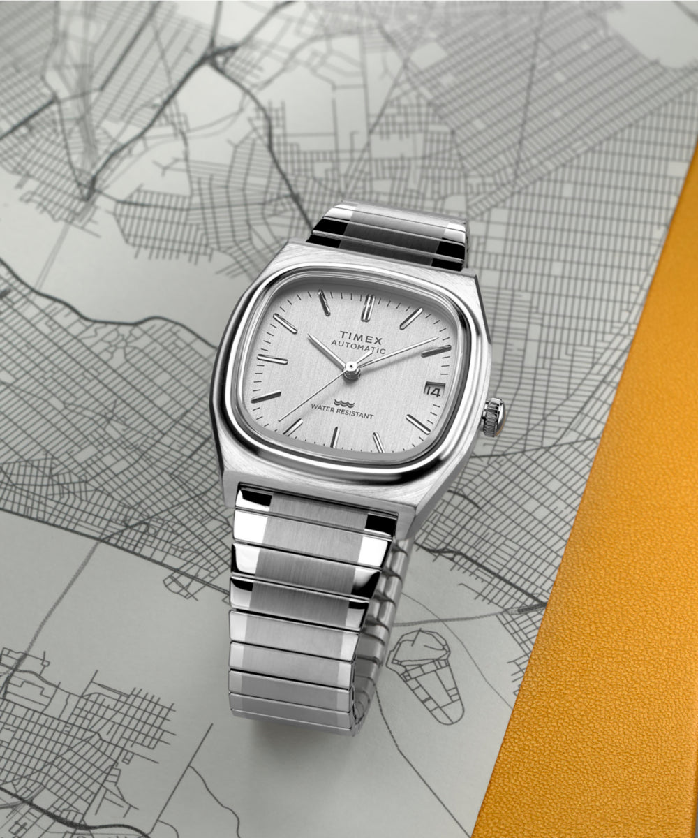 Timex® Automatic 1983 E Line Reissue 34mm Stainless Steel Expansion Band Watch, photo 8
