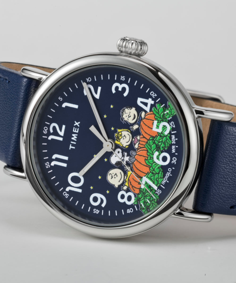Peanuts® x Timex Standard Pumpkin Patch 40mm Leather Strap Watch, photo 6