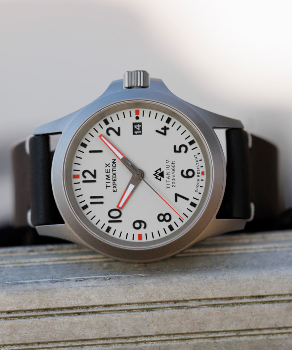 Expedition Titanium 38mm Leather Strap Watch, photo 9